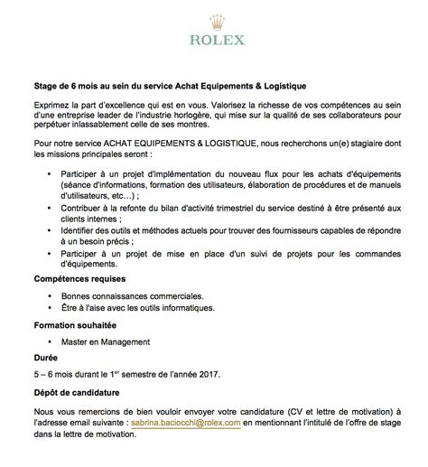 lettre motivation rolex|Lettre de motivation pour postuler chez Rolex .